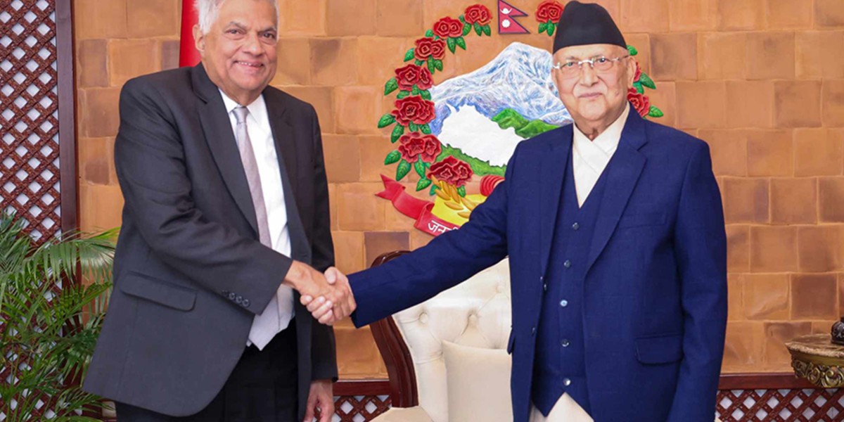 प्रधानमन्त्री ओली र श्रीलंकाका पूर्वराष्ट्रपति विक्रमासिङ्घेबीच आज भेटवार्ता