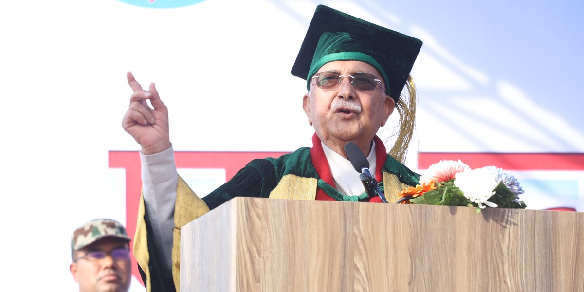 चीनलाई उदाहरण दिँदे प्रधानमन्त्रीले भने : हाम्रो देश हामी आफैँ बनाउन लाग्नुपर्छ