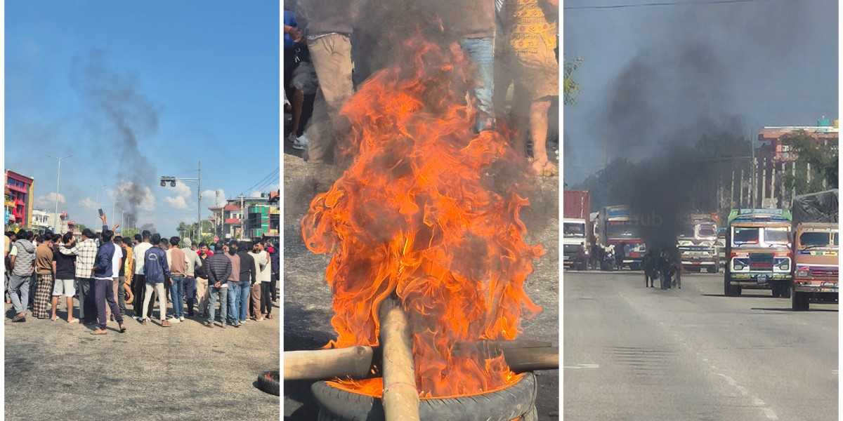 सिमरा फेरि अशान्त, विरोध प्रदर्शन गर्दै सडकमा युवा (तस्बिरहरू)